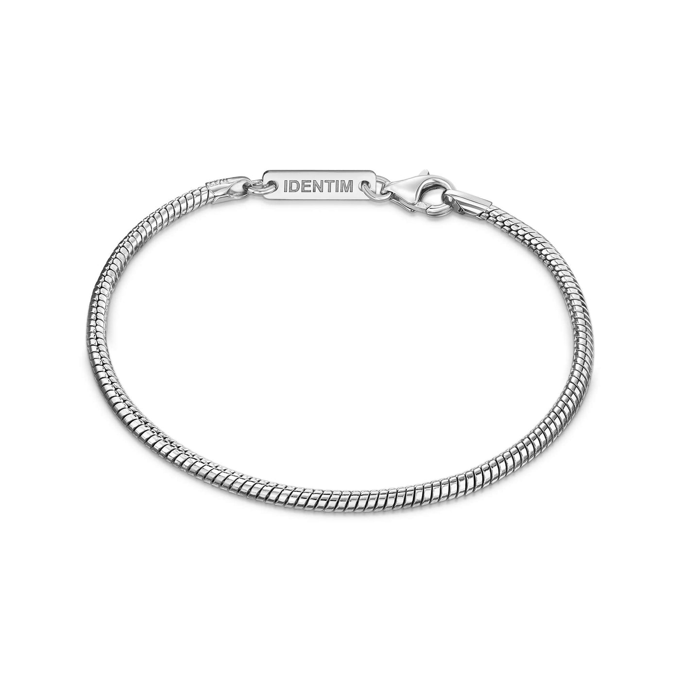 SNAKE CHAIN BRACELET 925 SILVER RHODIUM PLATED 2,50MM