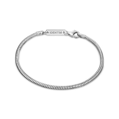 SNAKE CHAIN BRACELET 925 SILVER RHODIUM PLATED 2,50MM