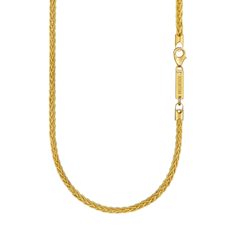 PLAIT CHAIN 925 SILVER 18 CARAT GOLD PLATED 3,60MM