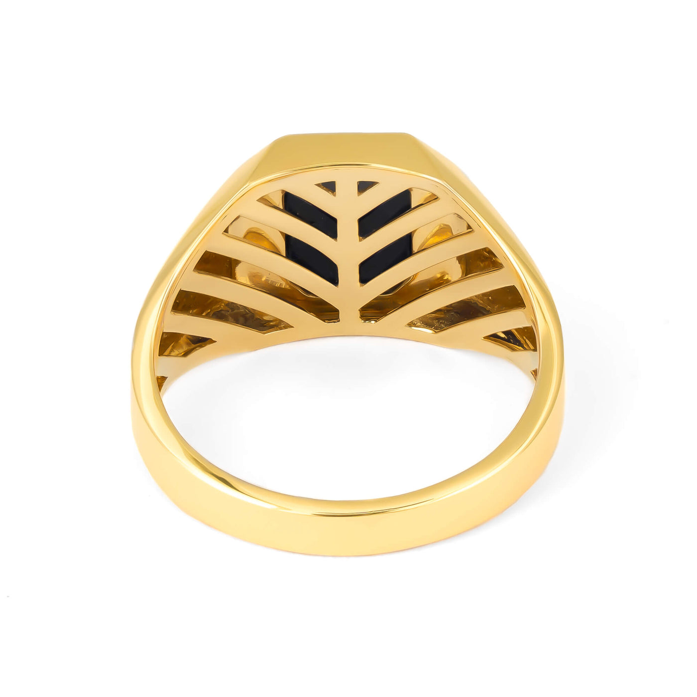 SIGNET RING LAPIS OCTAGON 585, 750 GOLD