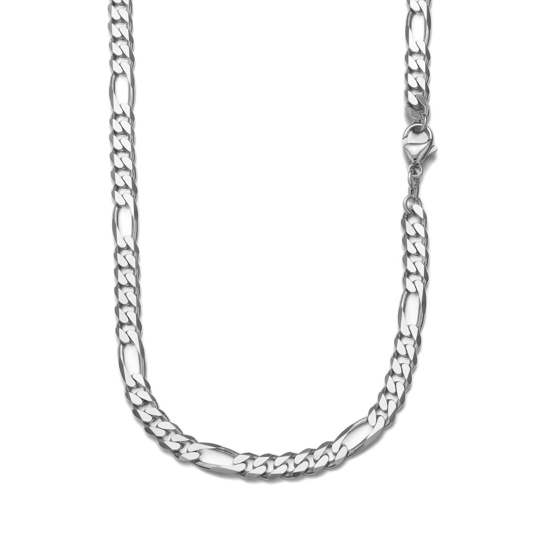s♡m IDENTIM® Figaro chain gold chain men's chain 5,50mm 585 white gold