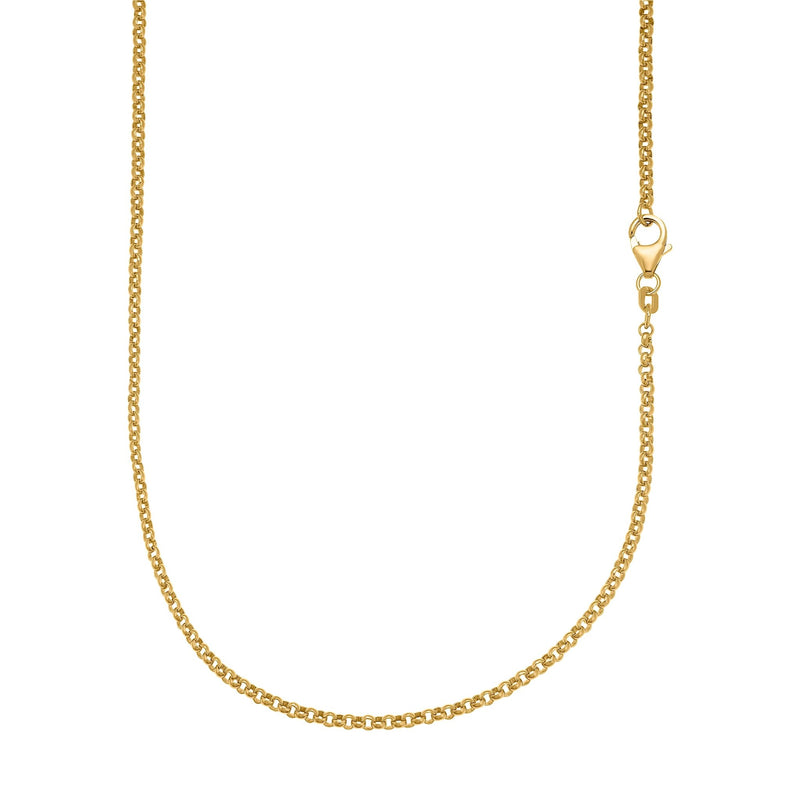 PEA NECKLACE 925 SILVER 18 KARAT GOLD PLATED 2,50MM