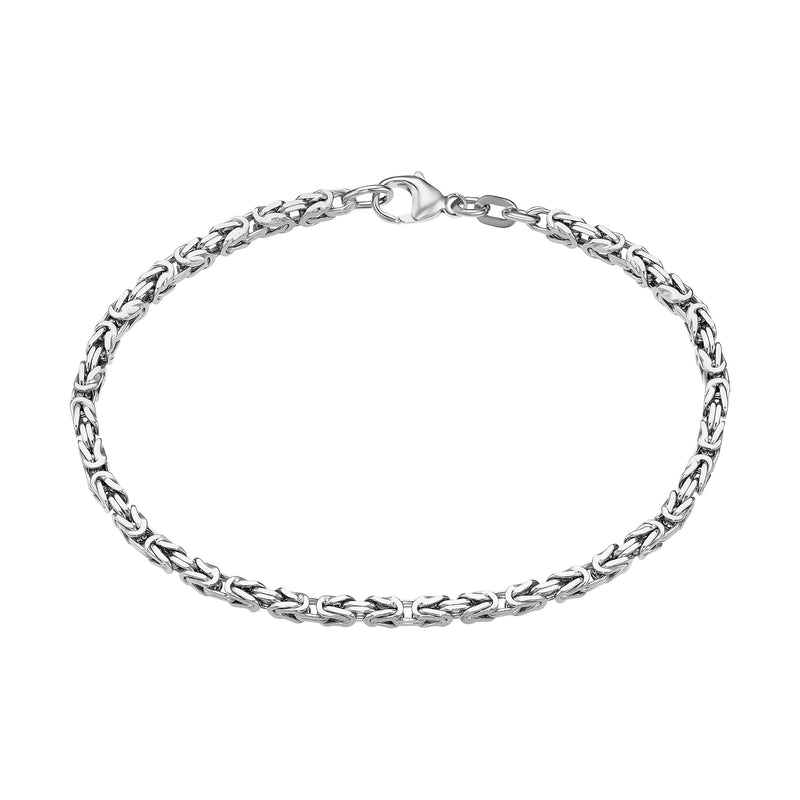 KING CHAIN BRACELET 925 SILVER RHODIUM PLATED 3.00MM