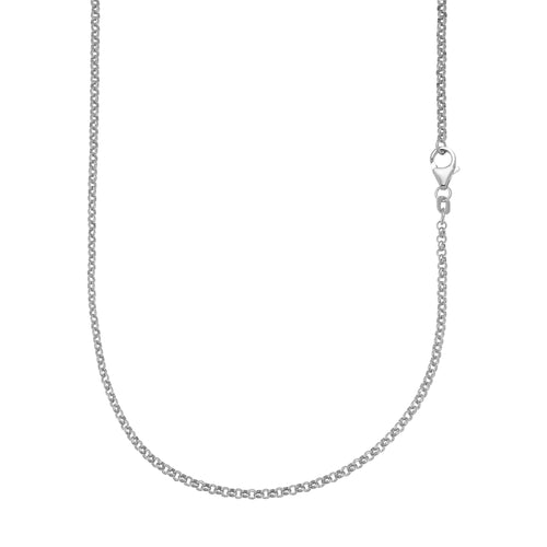 PEA NECKLACE 925 SILVER RHODIUM PLATED 2,50MM - IDENTIM®