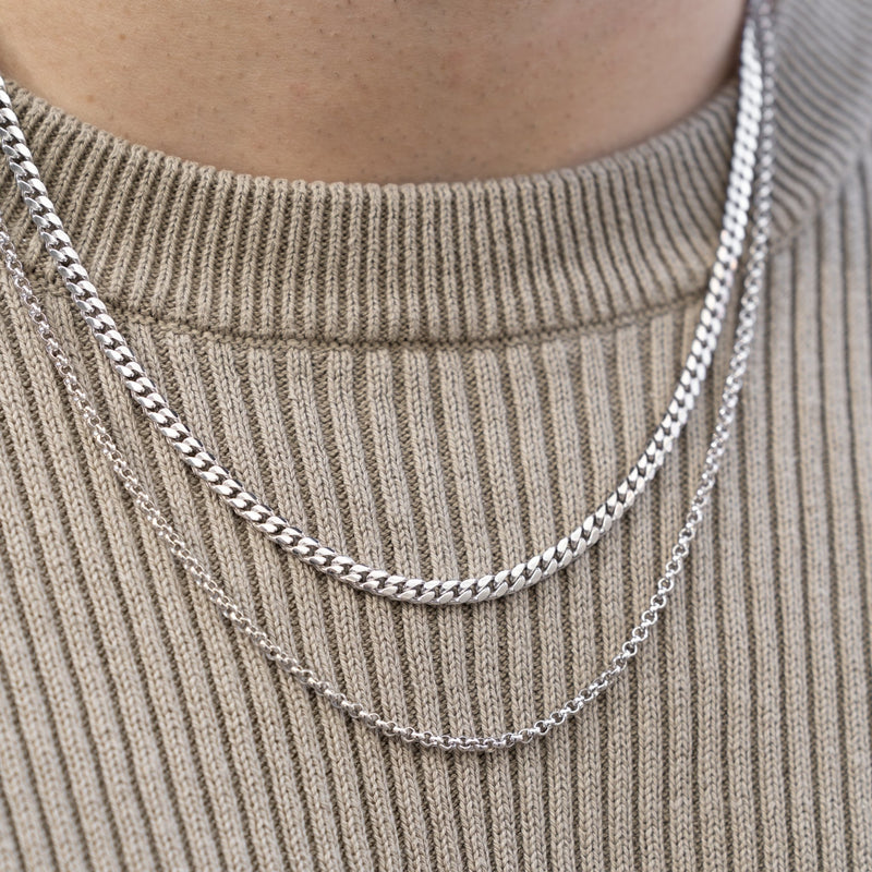 PEA CHAIN 925 SILVER RHODIUM PLATED 2,50MM