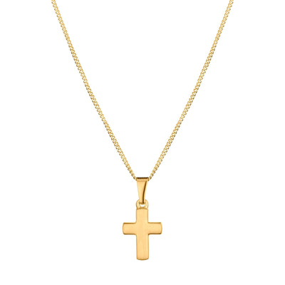 CROSS NECKLACE FROSTED 333 GOLD - IDENTIM®