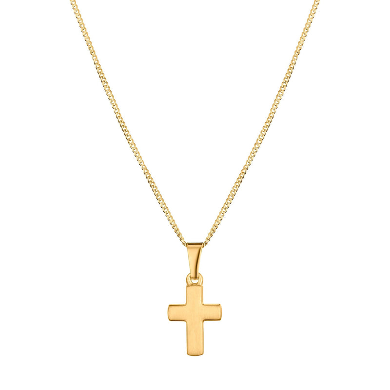 CROSS NECKLACE FROSTED 333 GOLD