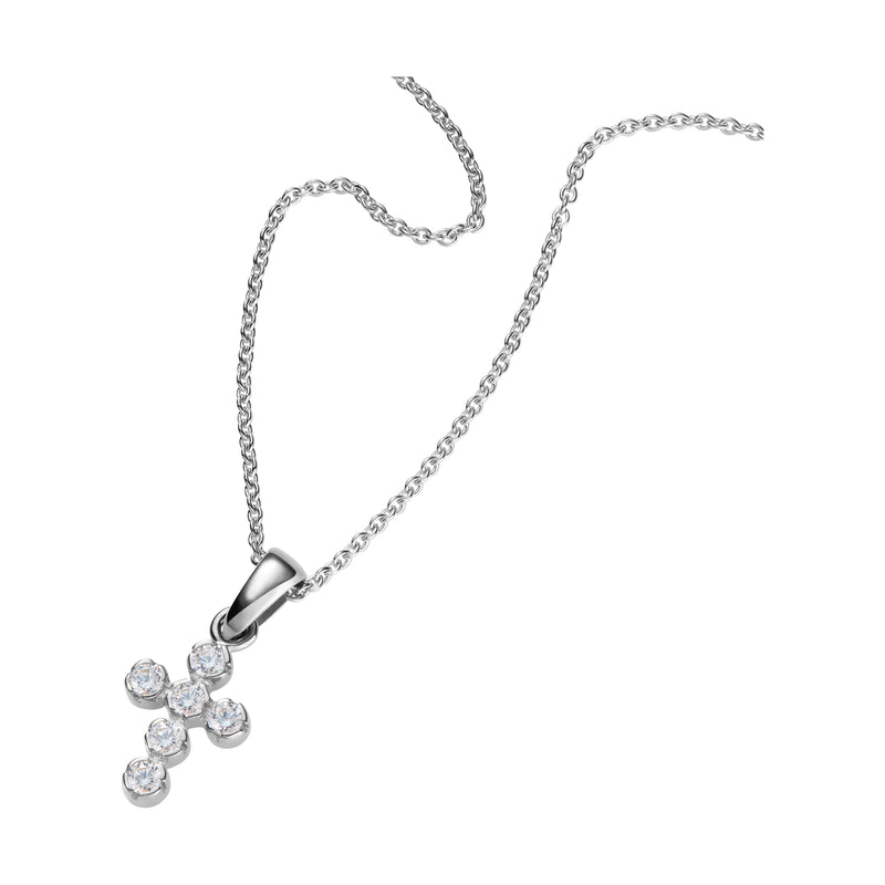 CROSS PENDANT WITHOUT CHAIN ZIRCONIA 333 GOLD