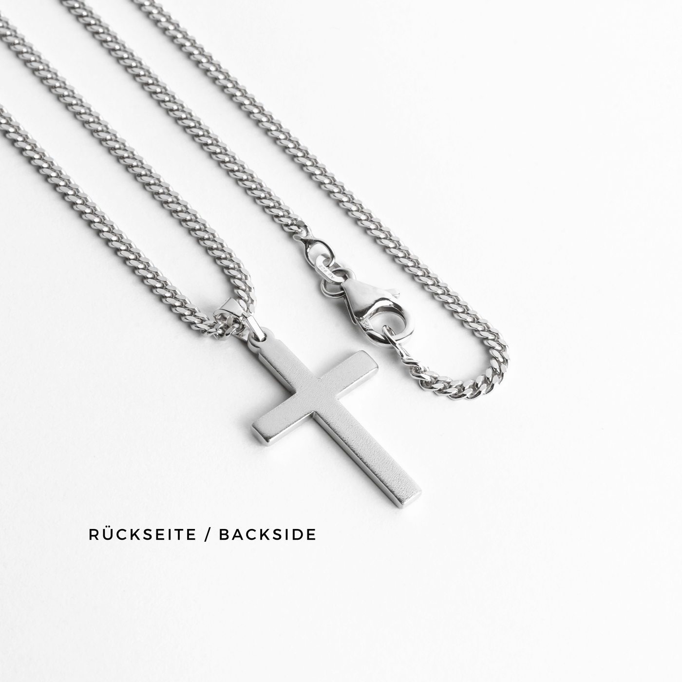 CROSS NECKLACE 925 SILVER RHODIUM PLATED