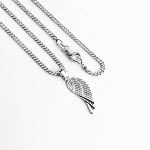 WING NECKLACE 925 SILVER RHODIUM PLATED