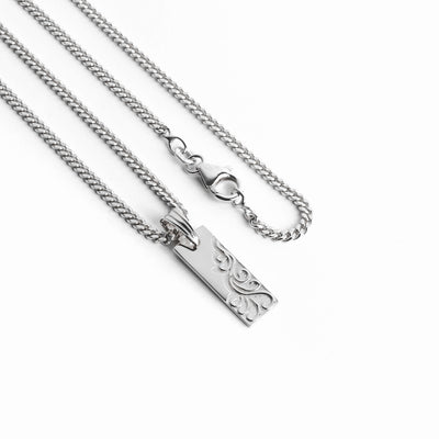 PLATE NECKLACE 925 SILVER RHODIUM PLATED