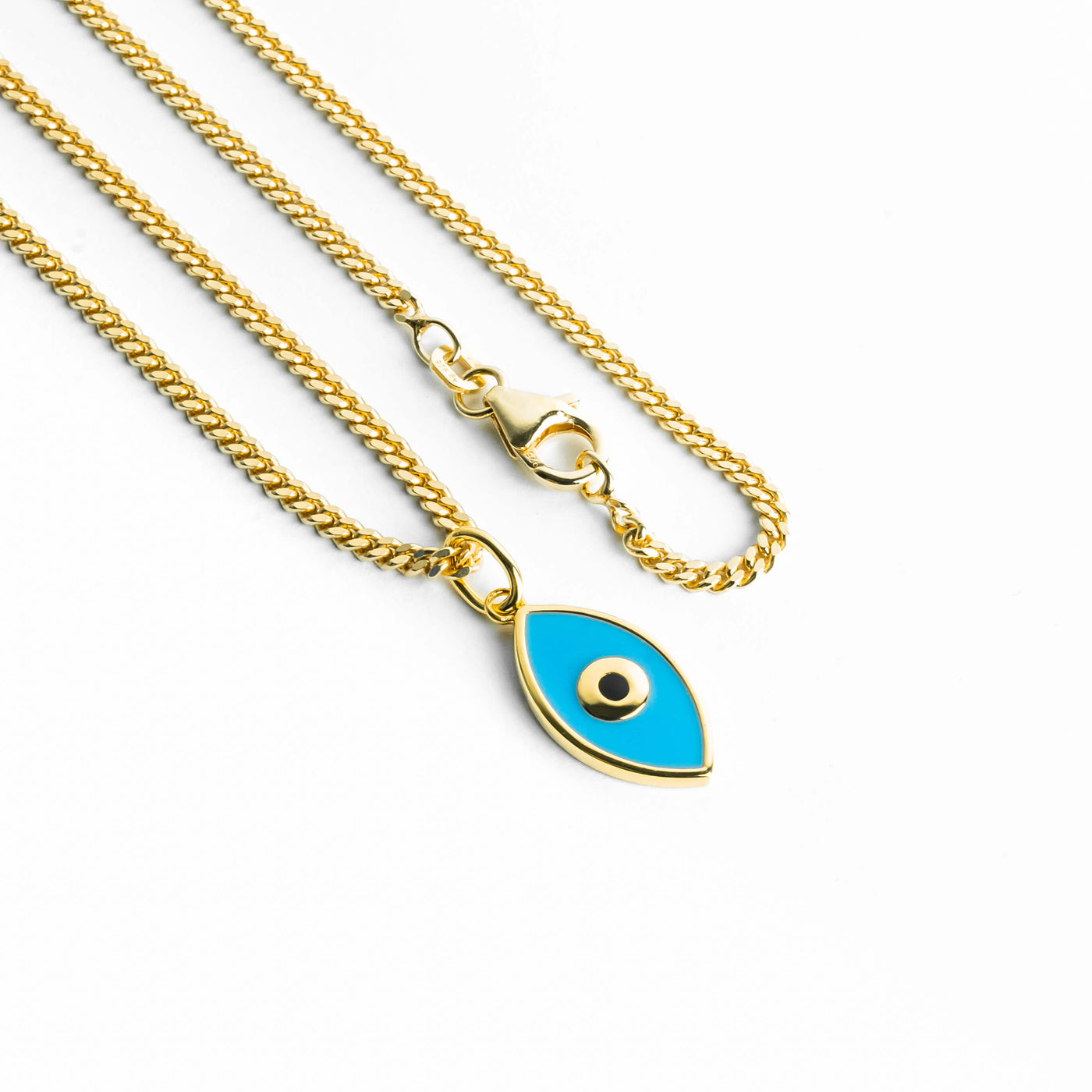 NAZAR EYE NECKLACE 925 SILVER 18 KARAT GOLD PLATED