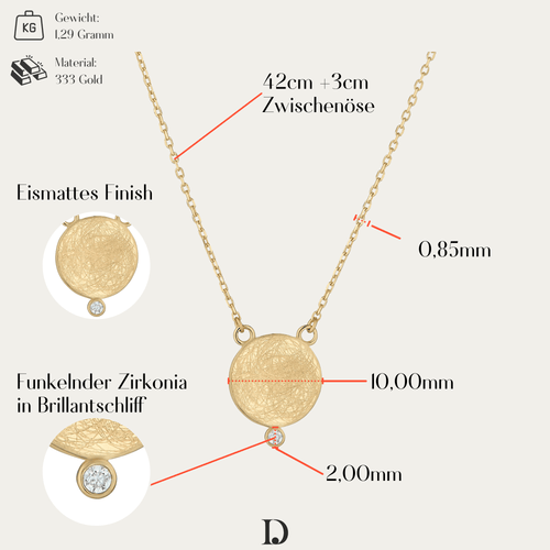 PLATE NECKLACE 333 GOLD - IDENTIM®
