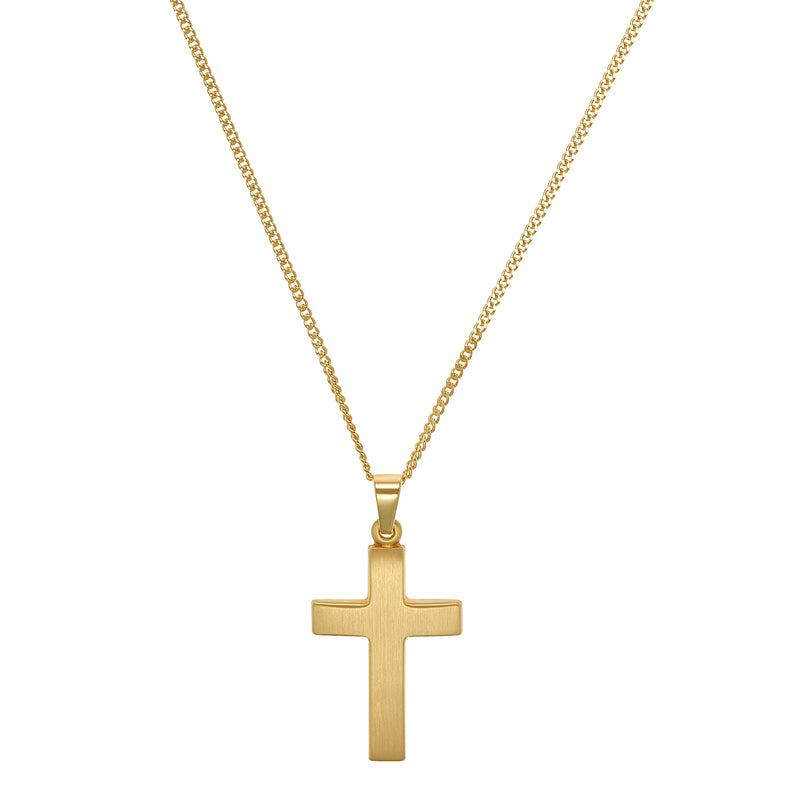 CROSS FROSTED NECKLACE 333 GOLD