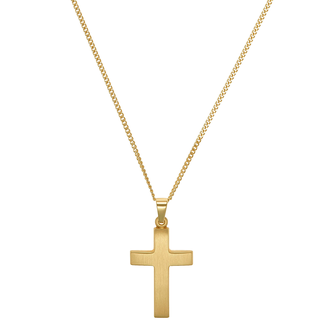 CROSS FROSTED NECKLACE 585 GOLD - IDENTIM®