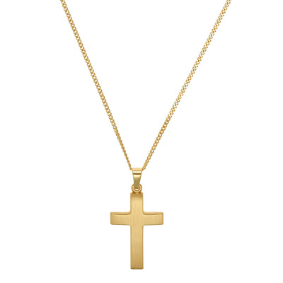 CROSS FROSTED NECKLACE 585 GOLD - IDENTIM®