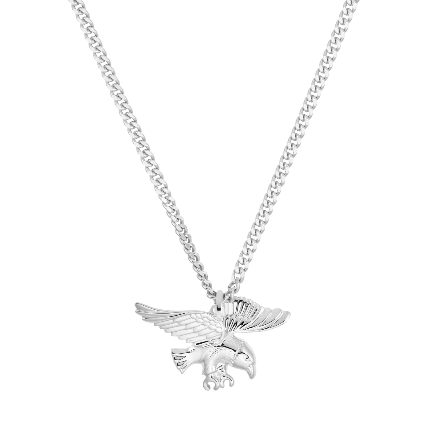 EAGLE NECKLACE PENDANT 925 SILVER RHODIUM PLATED - IDENTIM®