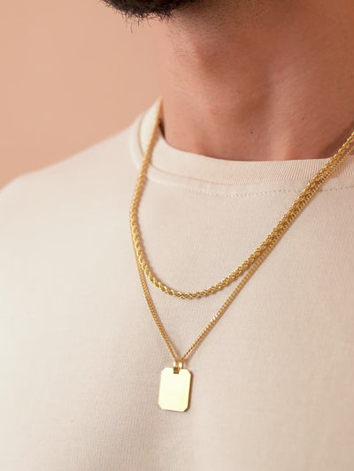 CORD NECKLACE 925 SILVER 18 CARAT GOLD PLATED 3,20MM