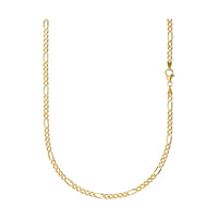 FIGARO NECKLACE 925 SILVER 18 CARAT GOLD PLATED 3,40MM - IDENTIM®