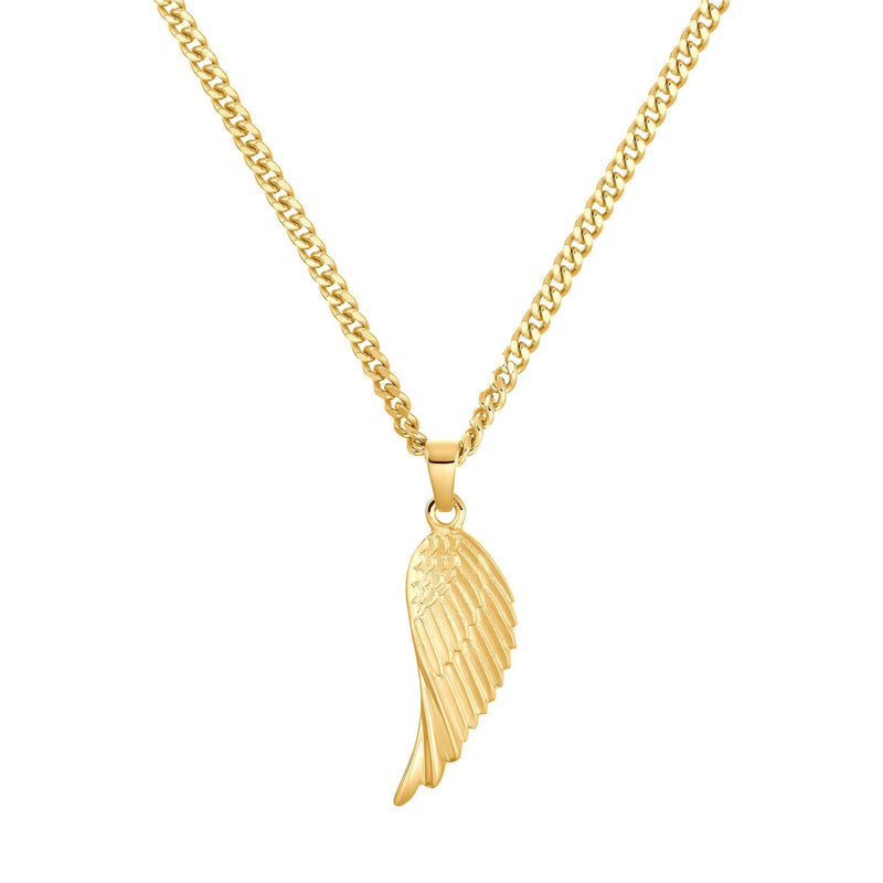 WING NECKLACE 925 SILVER 18 CARAT GOLD PLATED