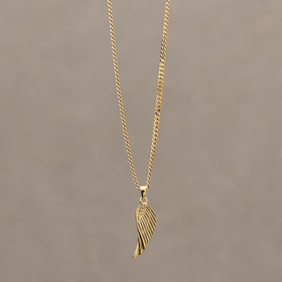 WING NECKLACE 925 SILVER 18 CARAT GOLD PLATED - IDENTIM®