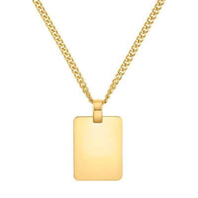 ENGRAVING PLATE STRETCHED NECKLACE 333 GOLD - IDENTIM®