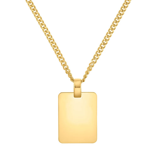 ENGRAVING PLATE STRETCHED NECKLACE 333 GOLD - IDENTIM®