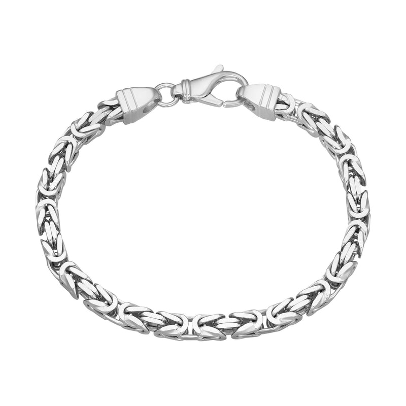 KING CHAIN BRACELET 925 SILVER RHODIUM PLATED 5,00MM