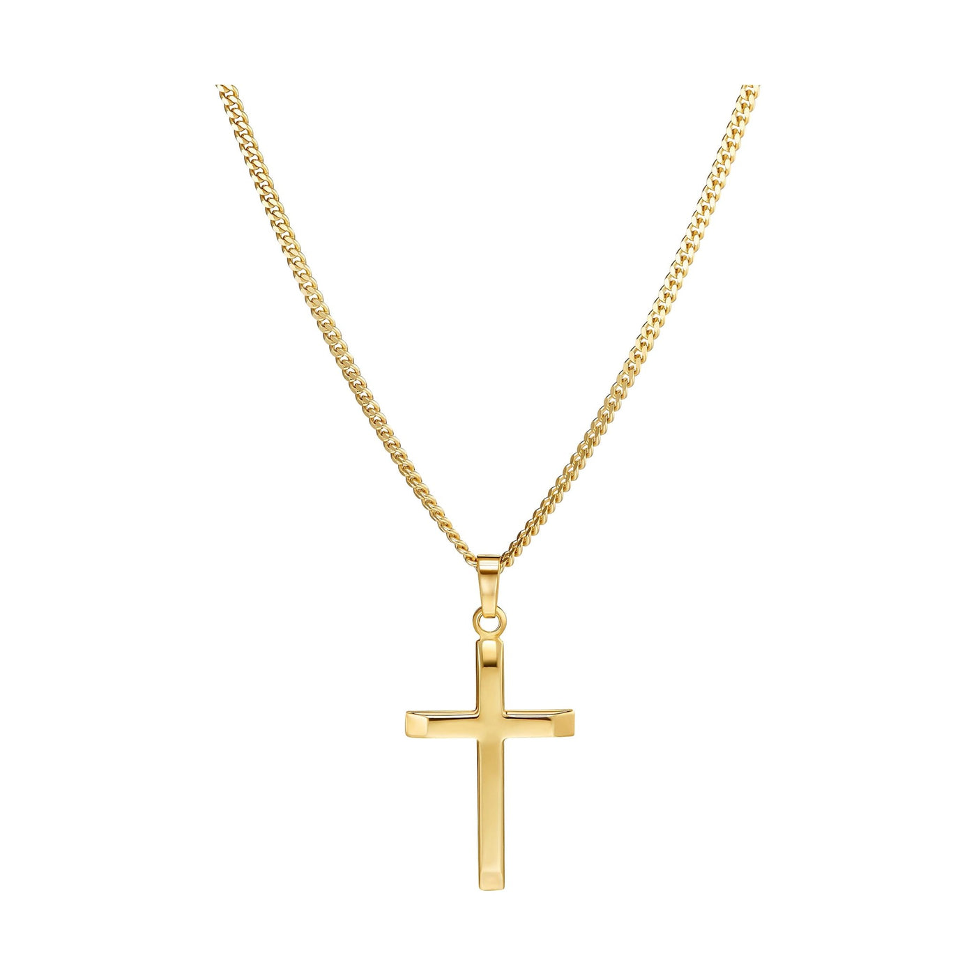 CROSS FACETED NECKLACE 333 GOLD - IDENTIM®