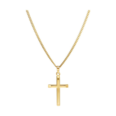CROSS FACETED NECKLACE 333 GOLD - IDENTIM®