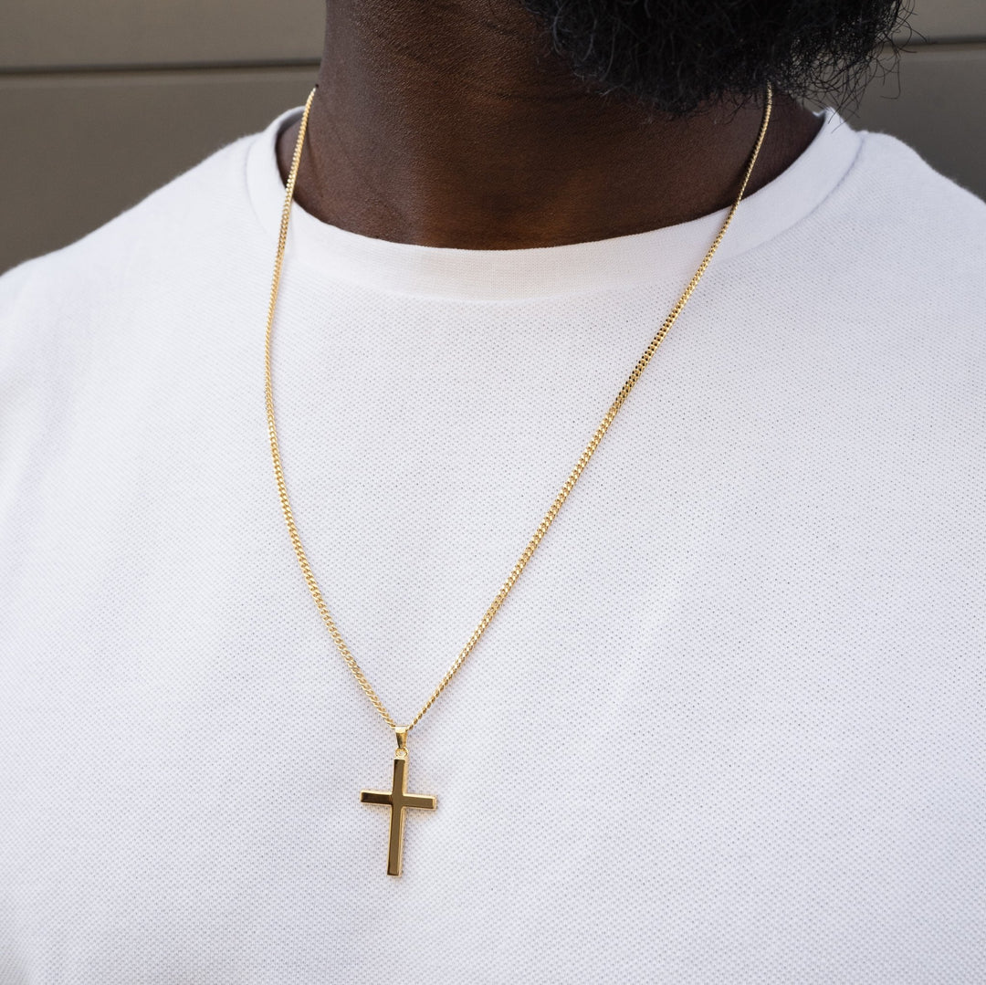 ◇Hei◇ cross chain necklace [正規品/関税込] IDENTIM® men's cross necklace necklace cross pendant gold