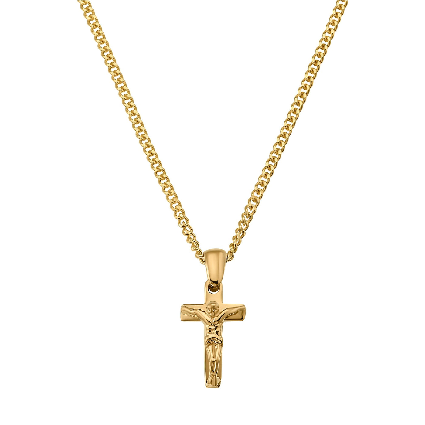 CROSS CRUCIFIX NECKLACE 585 GOLD - IDENTIM®