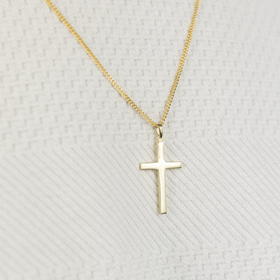 CROSS SOLID NECKLACE 333 GOLD - IDENTIM®