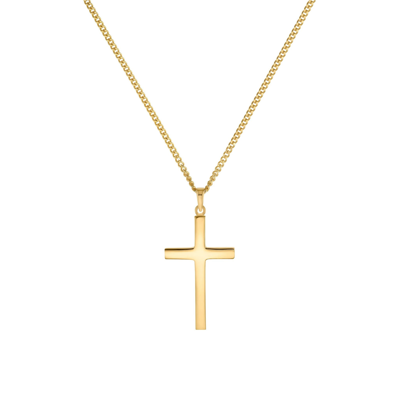CROSS SOLID NECKLACE 585 GOLD - IDENTIM®