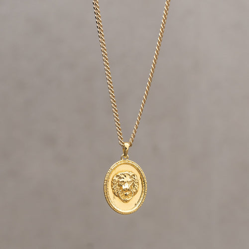LION NECKLACE 925 SILVER 18K GOLD PLATED - IDENTIM®