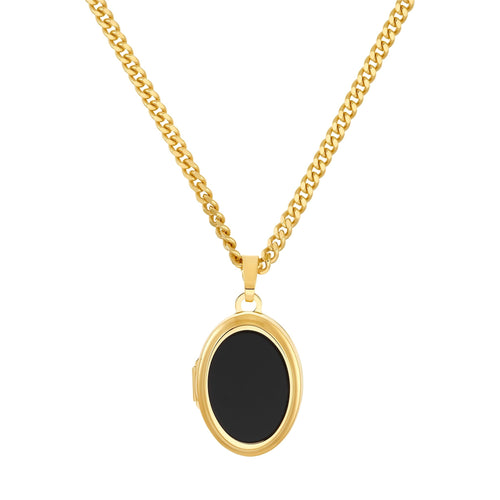 MEDALLION NECKLACE 925 SILVER 18 CARAT GOLD PLATED - IDENTIM®