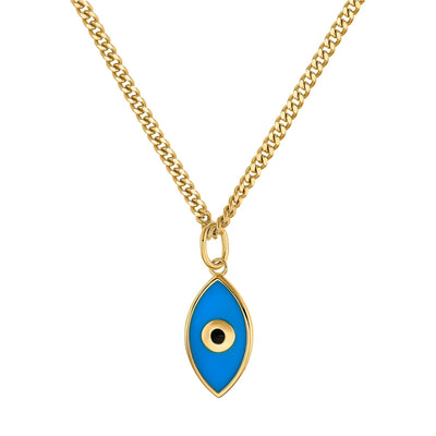 NAZAR EYE NECKLACE 925 SILVER 18 KARAT GOLD PLATED - IDENTIM®