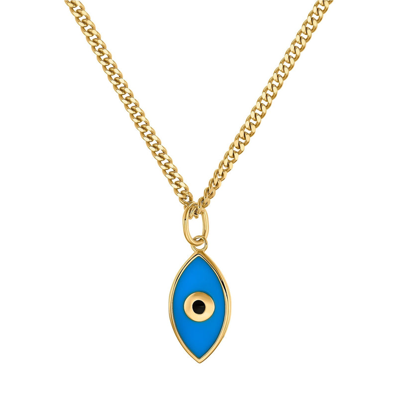 NAZAR EYE NECKLACE 925 SILVER 18 KARAT GOLD PLATED