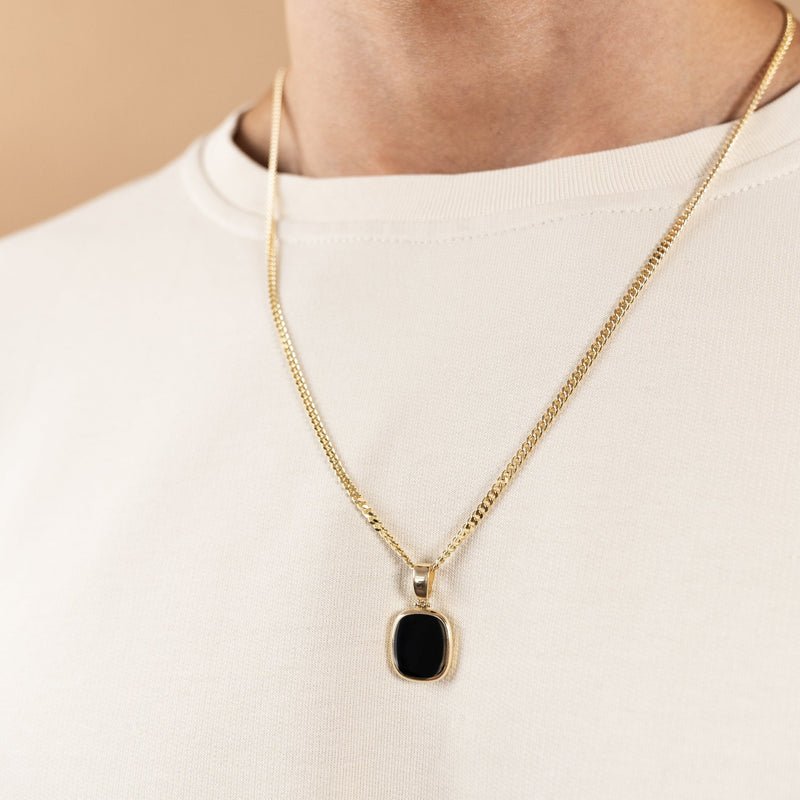 ONYX NECKLACE 585 GOLD