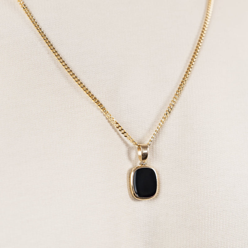 ONYX NECKLACE 585 GOLD