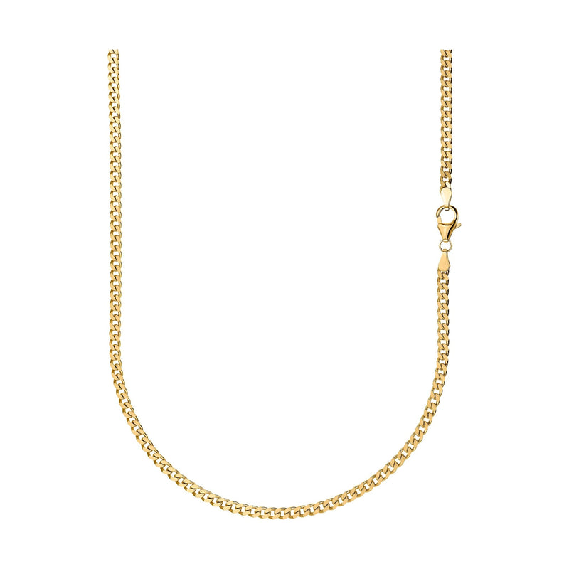 CURB CHAIN 925 SILVER 18K GOLD PLATED 3,30MM