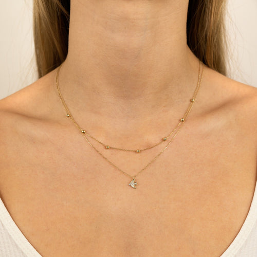 SWALLOWS NECKLACE 333 GOLD - IDENTIM®