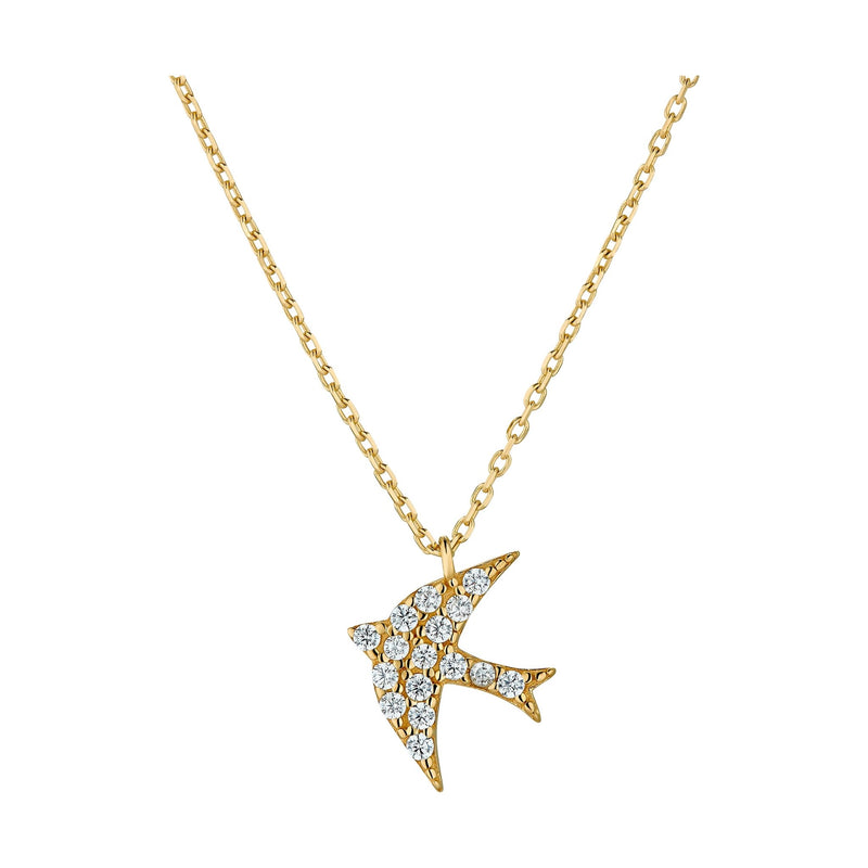 SWALLOWS NECKLACE 333 GOLD
