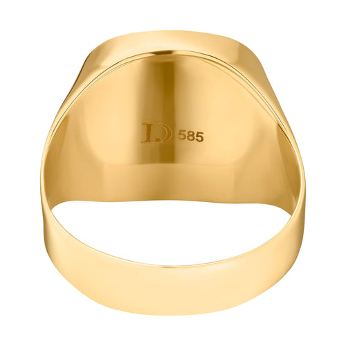 SIGNET RING ONYX SQUARE 585 GOLD - IDENTIM®