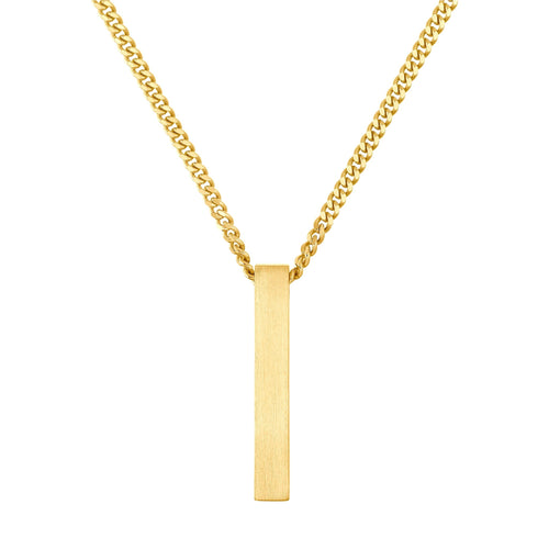 BAR NECKLACE 925 SILVER 18 CARAT GOLD PLATED - IDENTIM®
