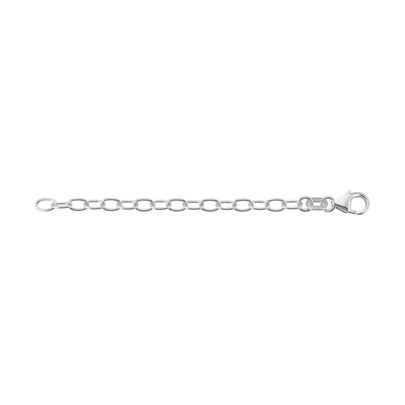 EXTENSION CHAIN 7.00CM 925 SILVER RHODIUM PLATED